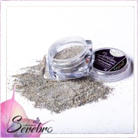 Serebro, Пигмент-втирка "Металлик", цвет серебро чистое, 0,3 г.