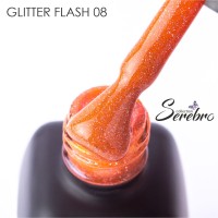 Serebro, Гель-лак светоотражающий "Glitter flash" №08, 11 мл