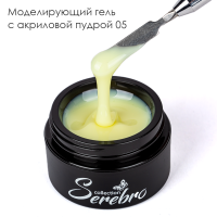 Serebro, Моделирующий гель с акриловой пудрой  №05, 15 мл