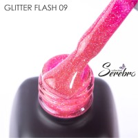 Serebro, Гель-лак светоотражающий "Glitter flash" №09, 11 мл