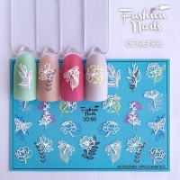 Fashion Nails Слайдер-дизайн цветной 3D (085)