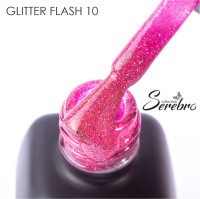 Serebro, Гель-лак светоотражающий "Glitter flash" №10, 11 мл