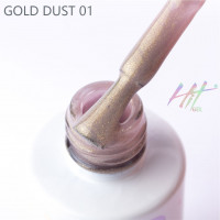 Гель-лак Gold dust" №01 ТМ "HIT gel, 9 мл