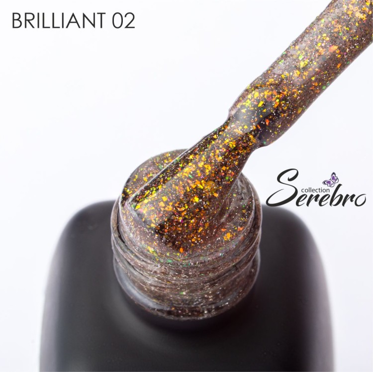 Serebro, Гель-лак "Brilliant" №02, 11 мл