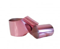 Фольга в нарезке (2*20 см), нежно-розовый однотонный