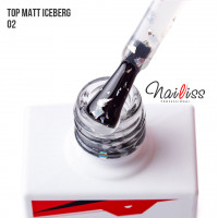 Nailiss, Матовый топ без липкого слоя "Top Iceberg" №02, 9 мл