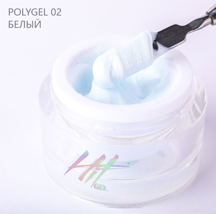 HIT gel, Polygel №02, цвет белый, 15 мл