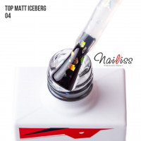 Nailiss, Матовый топ без липкого слоя "Top Iceberg" №04, 9 мл