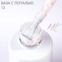 Каучуковая база №12 ТМ "HIT gel" с розовой поталью, 9 мл