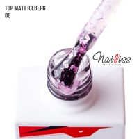 Nailiss, Матовый топ без липкого слоя "Top Iceberg" №06, 9 мл