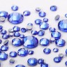 Стразы стекло (Синие) - полный аналог SWAROVSKI ELEMENTS, разноразмерные (упаковка 380 шт.)