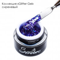 Гель-лак Glitter-gel "Serebro collection" (сиреневый голографик), 5 мл