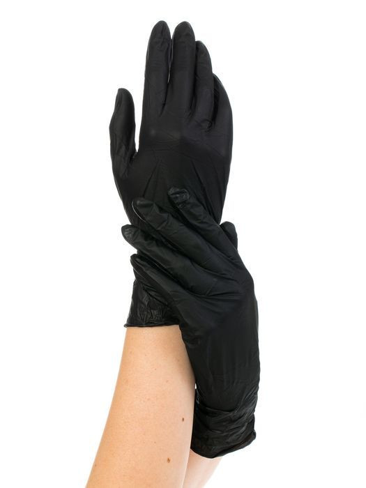 NitriMax Перчатки одноразовые нитриловые Черные, размер XS (100 шт)