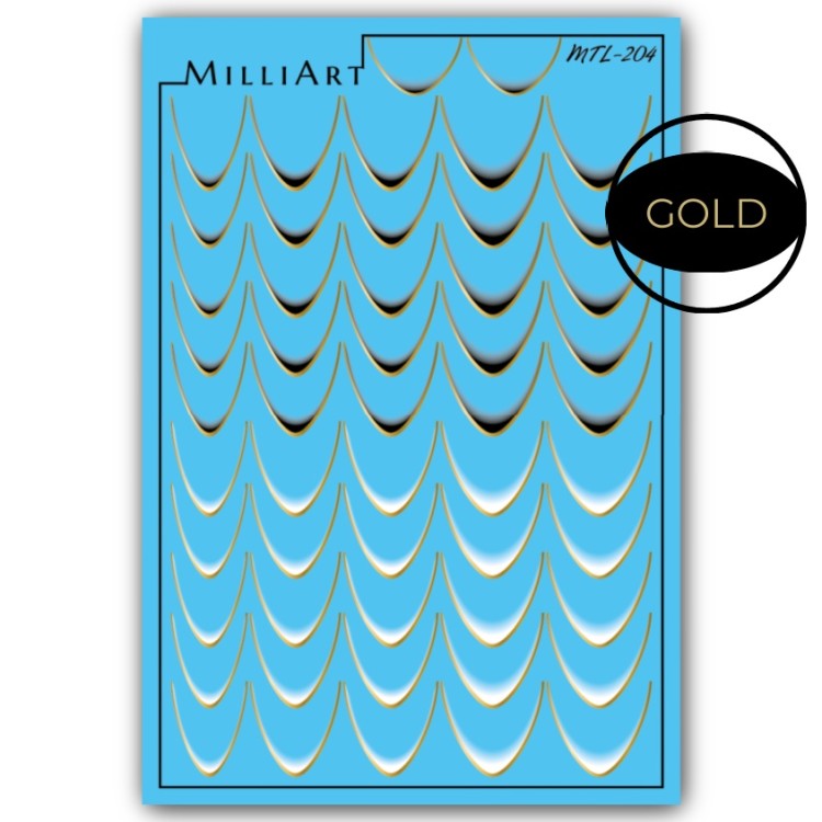 MilliArt Nails Слайдер-дизайн Металл MTL-204