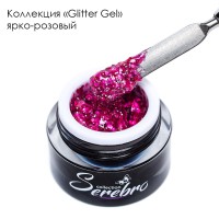 Serebro, Гель-лак "Glitter-gel", цвет ярко-розовый голографик, 5 мл