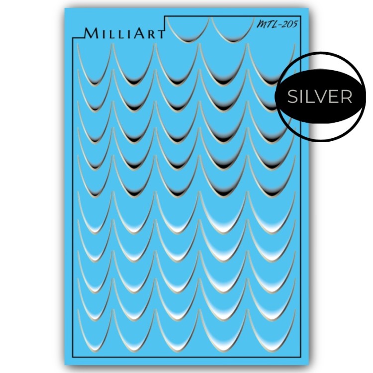 MilliArt Nails Слайдер-дизайн Металл MTL-205