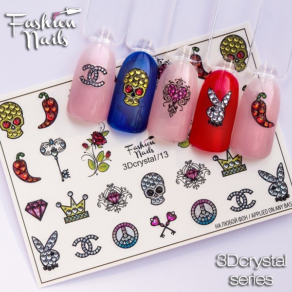 Fashion Nails Слайдер-дизайн 3D Crystal (13)