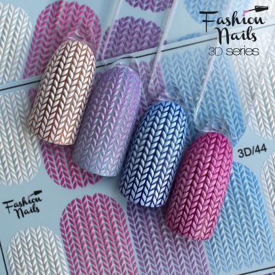 Fashion Nails Слайдер-дизайн цветной 3D (044)