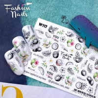 Fashion Nails Слайдер-дизайн белый W112