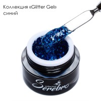 Гель-лак Glitter-gel "Serebro collection" (синий), 5 мл