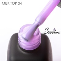 Молочный топ без липкого слоя "Milk top" для гель-лака "Serebro collection" №04, 11 мл