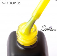 Молочный топ без липкого слоя "Milk top" для гель-лака "Serebro collection" №06, 11 мл