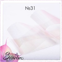 Serebro, Фольга фирменная для дизайна ногтей №31, цвет прозрачный голографик, 50 см