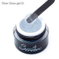 Serebro, Fiber glass гель со стекловолокном №01, цвет прозрачный, 8 мл