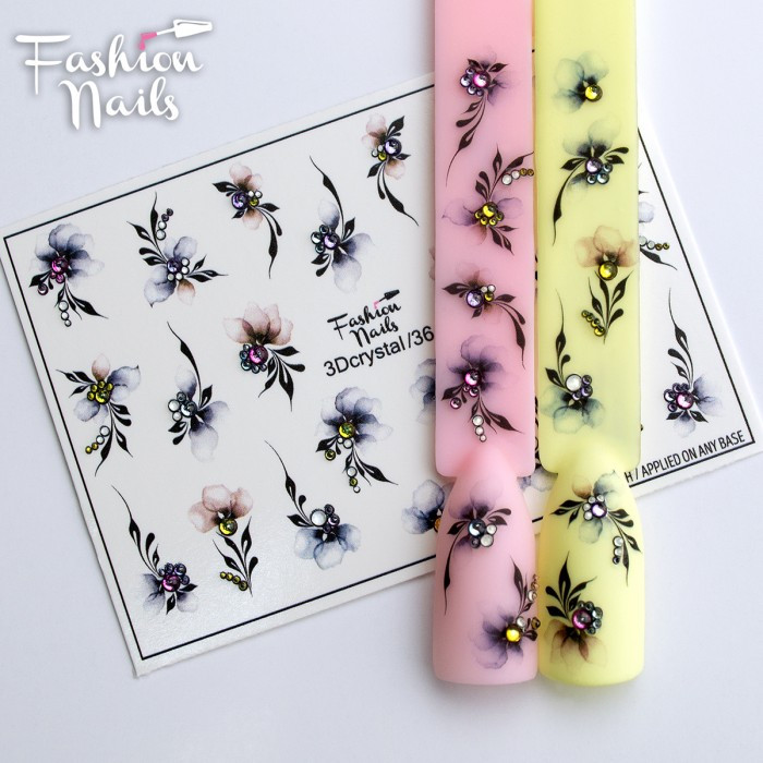 Fashion Nails Слайдер-дизайн 3D Crystal (36)