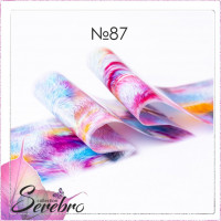 Serebro, Фольга фирменная для дизайна ногтей №87, пушистые текстуры глянец, 50 см