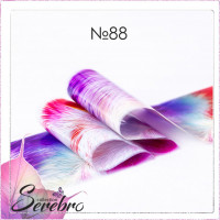 Serebro, Фольга фирменная для дизайна ногтей №88, пушистые текстуры глянец, 50 см