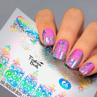 Слайдер-дизайн Fashion Nails, фольгированный G06