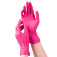 MediOk Перчатки одноразовые нитриловые Розовые, размер M (100 шт)