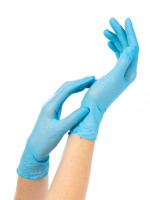 Перчатки нитриловые одноразовые Nitrile Голубые пр-во Китай, размер M (100 шт)