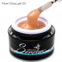 Serebro, Fiber glass гель со стекловолокном №03, цвет нежно-бежевый, 15 мл
