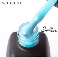 Молочный топ без липкого слоя "Milk top" для гель-лака "Serebro collection" №03, 11 мл