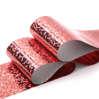 Serebro, Фольга фирменная для дизайна ногтей №70, розовые пайетки, 50 см