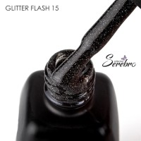 Serebro, Гель-лак светоотражающий "Glitter flash" №15, 11 мл