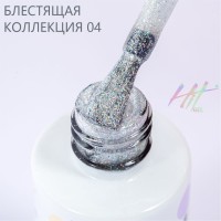 Гель-лак №04 Shine Silver ТМ "HIT gel", 9 мл