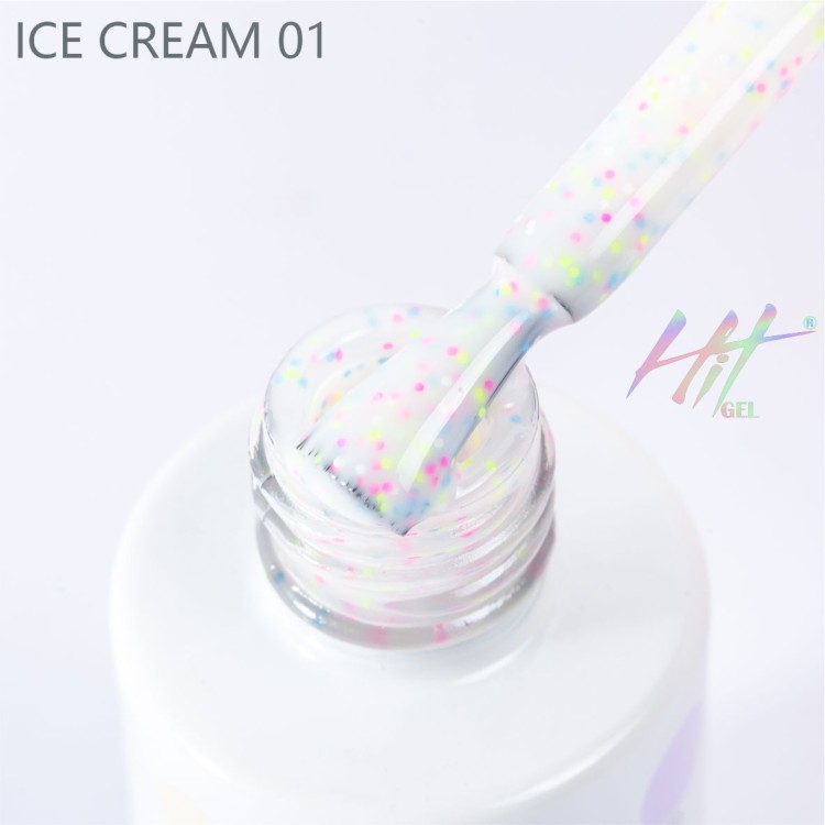 HIT gel, Гель-лак "Ice cream" №01, 9 мл