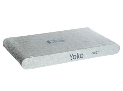 Yoko Одноразовая пилка на деревяной основе, 17.8 см, 150/220 (50 шт)