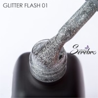 Serebro, Гель-лак светоотражающий "Glitter flash" №01, 11 мл