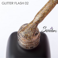 Serebro, Гель-лак светоотражающий "Glitter flash" №02, 11 мл