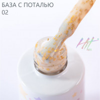 Каучуковая база №02 ТМ "HIT gel" с золотой поталью, 9 мл