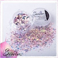Serebro, Дизайн для ногтей "Соты Диско" №05, цвет розовый
