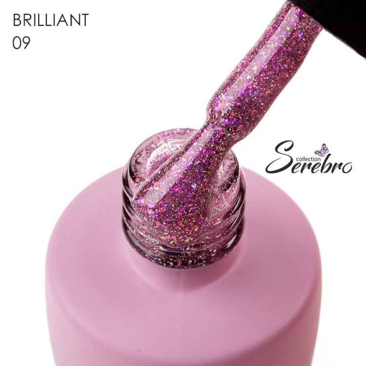 Serebro, Гель-лак "Brilliant" №09, 8 мл Serebro, Гель-лак "Brilliant" №09, 8 мл
