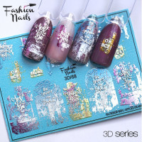 Fashion Nails Слайдер-дизайн цветной 3D (068)