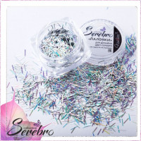 Serebro, Дизайн для ногтей Палочки, цвет серебро