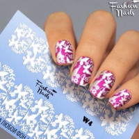 Слайдер-дизайн Fashion Nails, белый W004