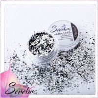 Дизайн для ногтей Квадрат "Serebro collection", цвет: серебро